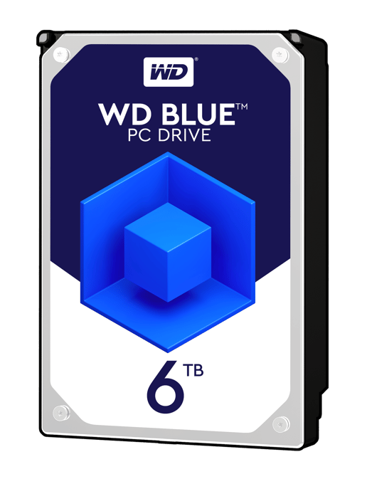 Western Digital Blue 6TB SATA III 3.5" Hard Drive - 5400RPM, 64MB