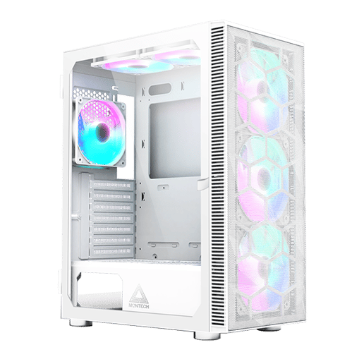 Montech X3 Mesh Mid Tower Gaming Case - White 