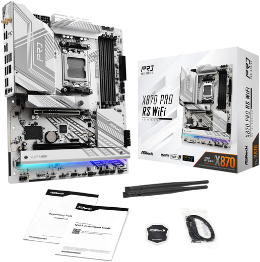 ASRock X870 Pro RS WiFi ATX Motherboard for AMD Socket AM5 CPUs