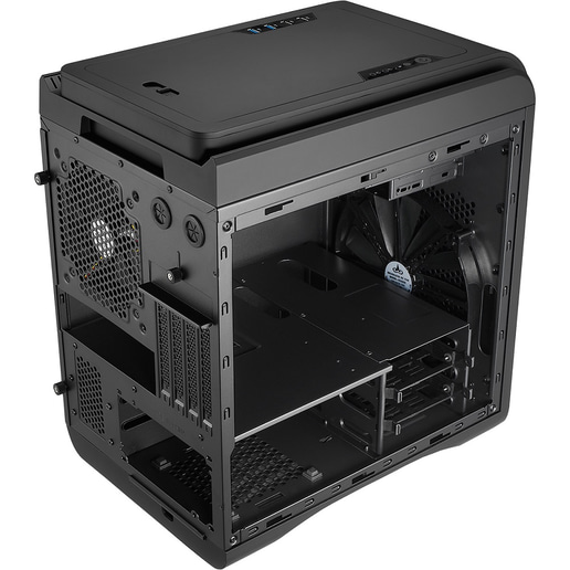Aero Cool Dead Silence Windowed Mini Tower Gaming Case - Black 