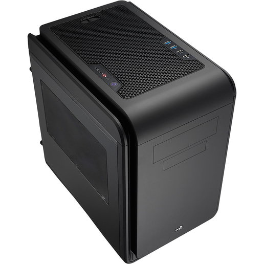 Aero Cool Dead Silence Windowed Mini Tower Gaming Case - Black 