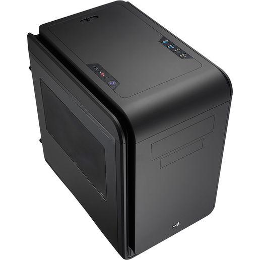 Aero Cool Dead Silence Windowed Mini Tower Gaming Case - Black 