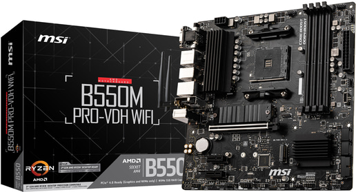 MSI B550M PRO-VDH WIFI mATX Motherboard for AMD AM4 CPUs