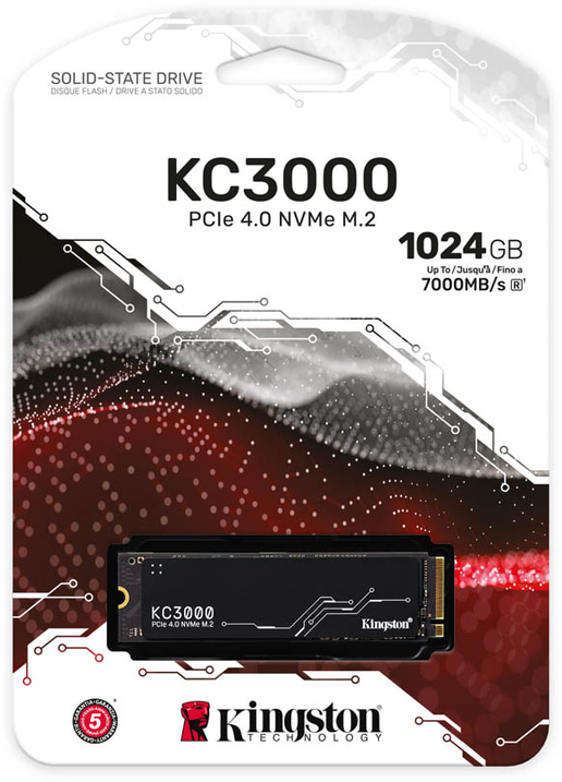 1TB Kingston KC3000 M.2 2280 PCI Express 4.0 x4 NVMe Solid State Drive