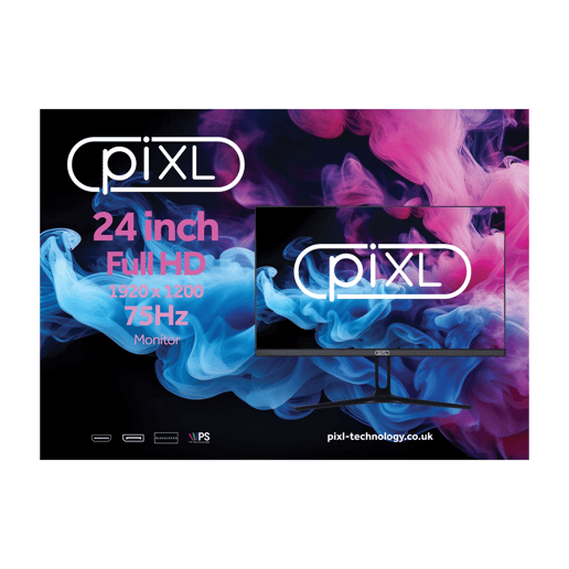 piXL PX24IDHFP 24" Gaming Monitor, 75Hz, 5ms, HDMI