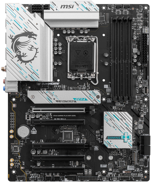 MSI B760 GAMING PLUS WIFI DDR4 ATX Motherboard for Intel Socket 1700 CPUs