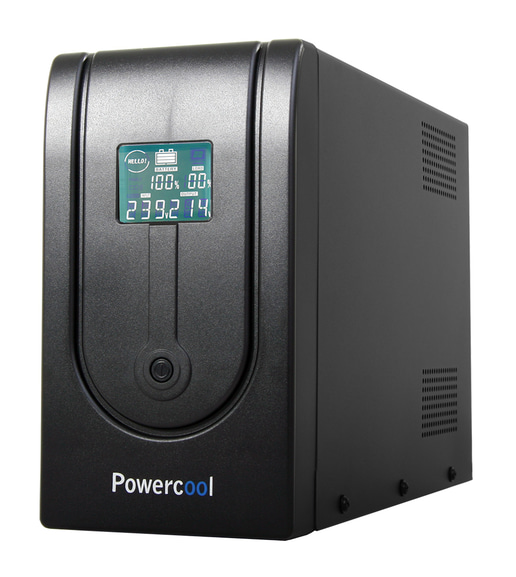 Powercool Smart UPS 1500VA 3 x UK Plug, 3 x IEC, RJ45 x 2, USB LCD Display