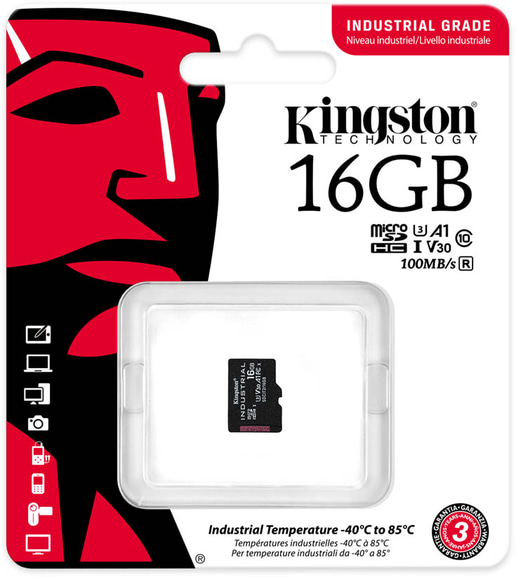 16GB Kingston Industrial UHS-1 (U3) microSD Card 