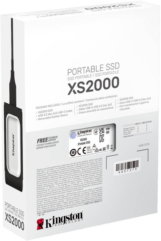 2TB Kingston XS2000 Desktop External Solid State Drive - USB 3.2 Gen 2x2