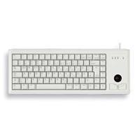 CHERRY Compact G84-4400 USB Keyboard with Integrated Trackball - Light Grey