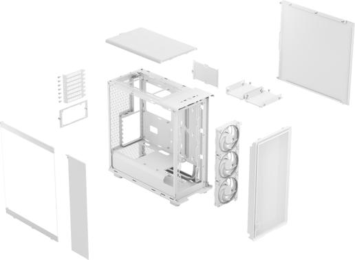 Fractal Epoch TG RGB Mid Tower Gaming Case - White 