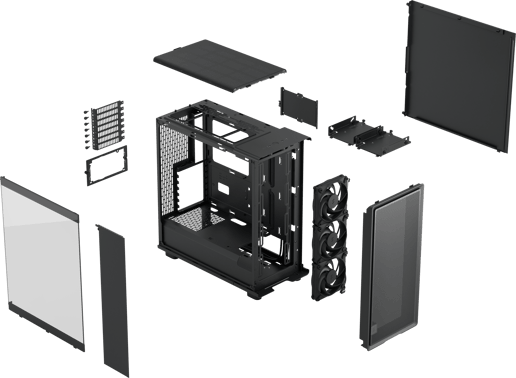 Fractal Epoch TG Mid Tower Gaming Case - Black 