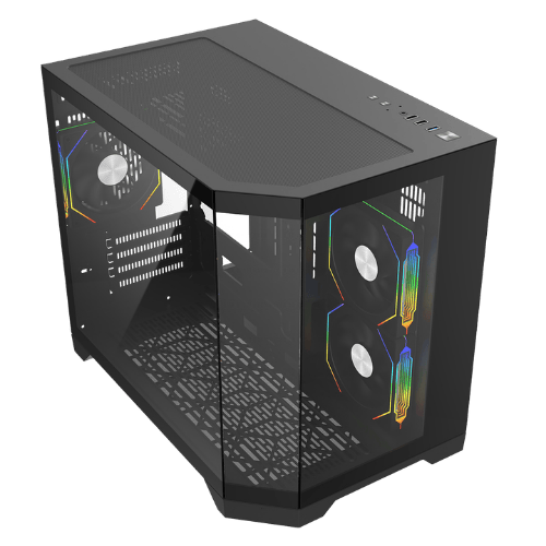 CiT Mars Mid Tower Gaming Case - Black 