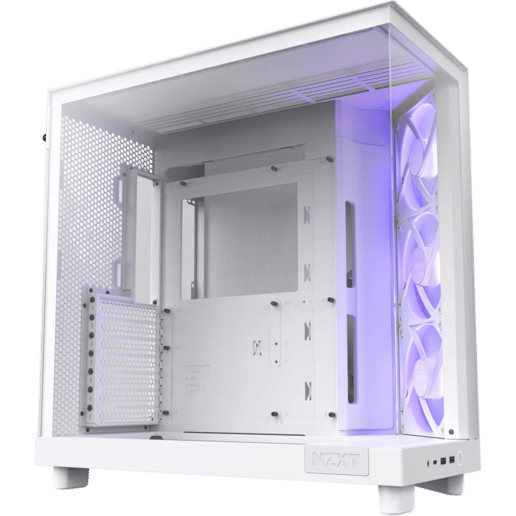 NZXT H6 Flow RGB Mid Tower Case - White 