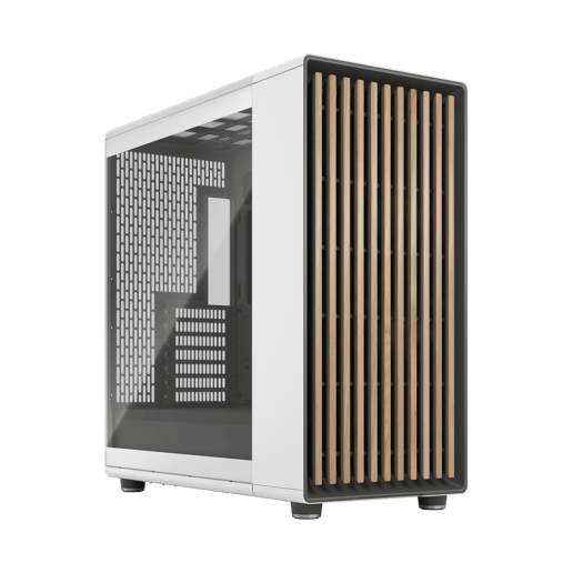 Fractal North XL Clear TG Full Tower Case - White 