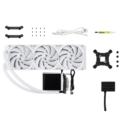 TRYX PANORAMA ARGB 360mm AiO Liquid CPU Cooler in White