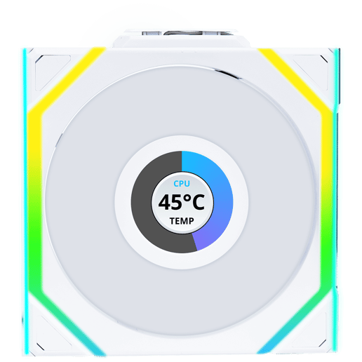 Lian Li UNI FAN SL Wireless LCD Reverse Flow 120mm White