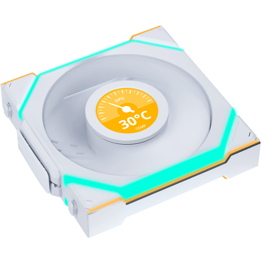 Lian Li UNI FAN SL Wireless LCD Reverse Flow 120mm White