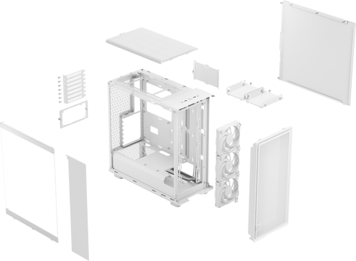 Fractal Epoch TG Mid Tower Gaming Case - White 