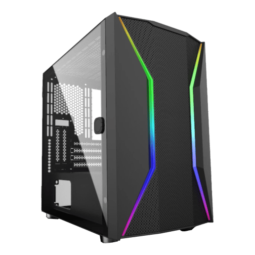 HORIZON Exo Mid Tower Gaming Case - Black 
