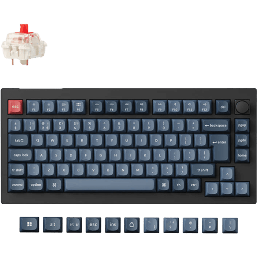Keychron V1 Max UK 75 Percent Wireless Mechanical Keyboard