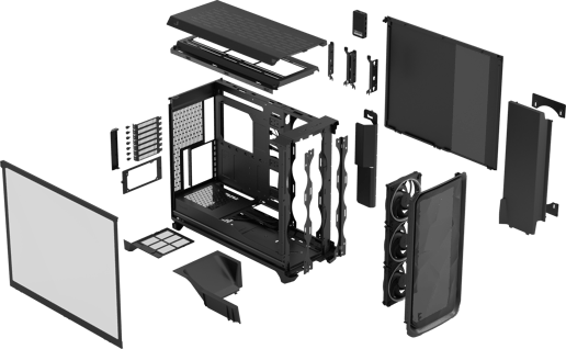 Fractal Meshify 3 XL Ambience Pro RGB Mid Tower Gaming Case - Black 
