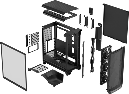 Fractal Meshify 3 Ambience Pro RGB Mid Tower Gaming Case - Black 
