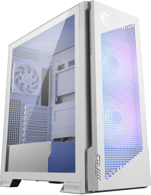 MSI MPG VELOX 300R AIRFLOW PZ WHITE Mid Tower Gaming Case - White 