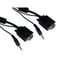 Cables Direct 15m SVGA Cable with 3.5mm Audio in Black